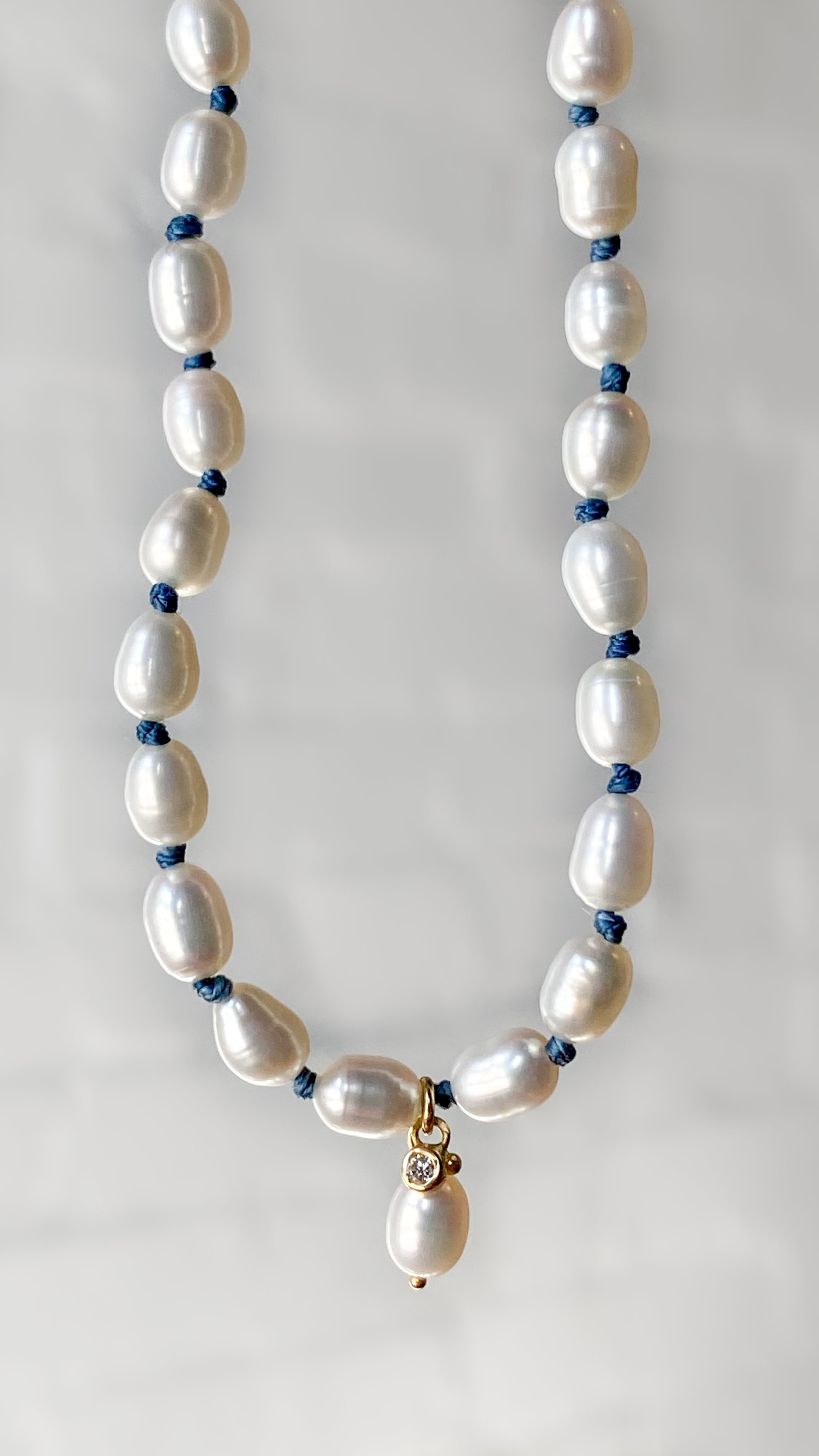 True Blue Pearl Necklace